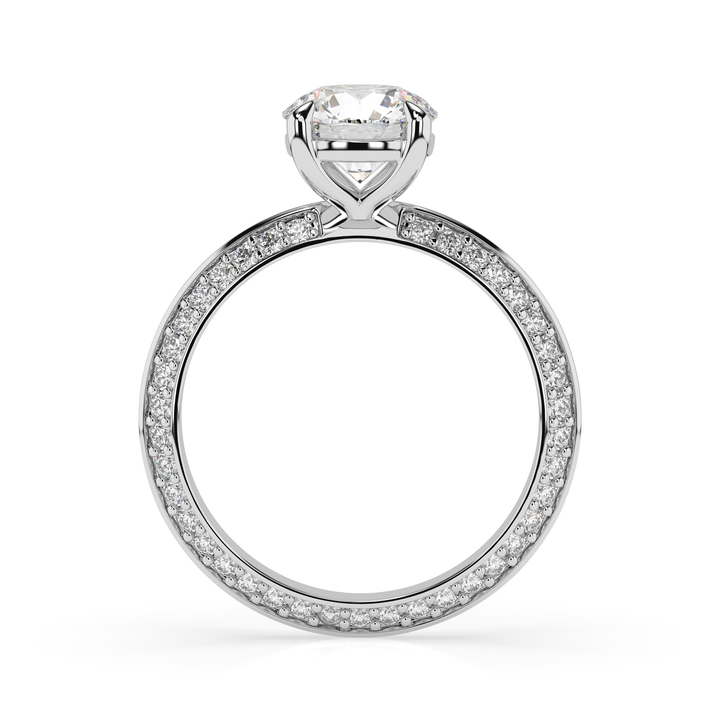 Knife Edge Round Engagement Ring