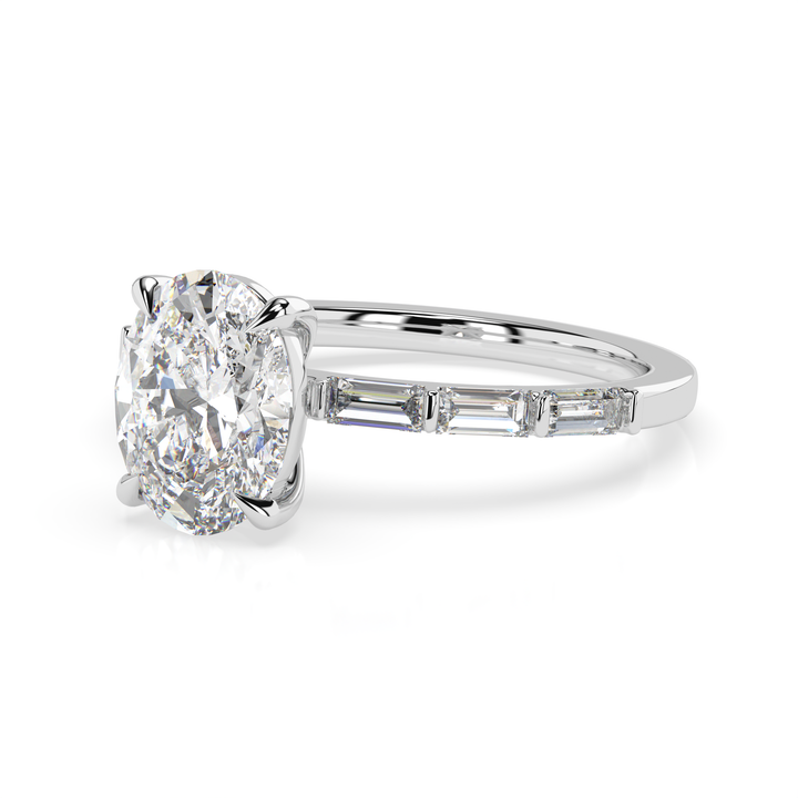 Baguette Band Engagement Ring