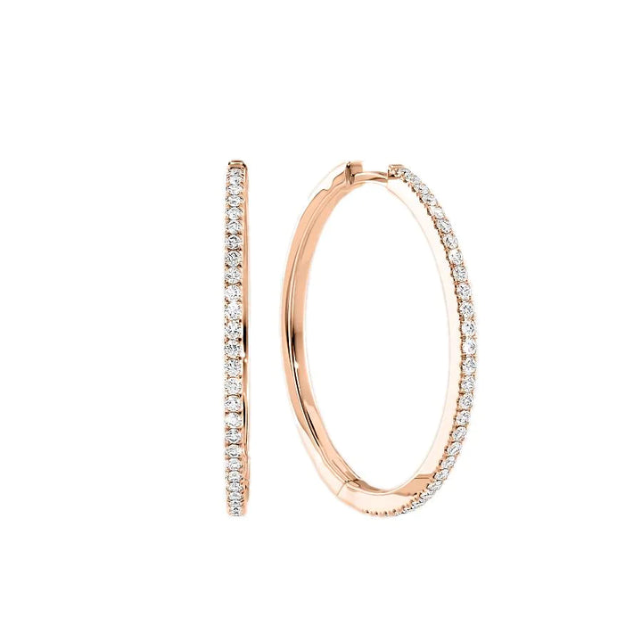 Pave Hoop Earrings