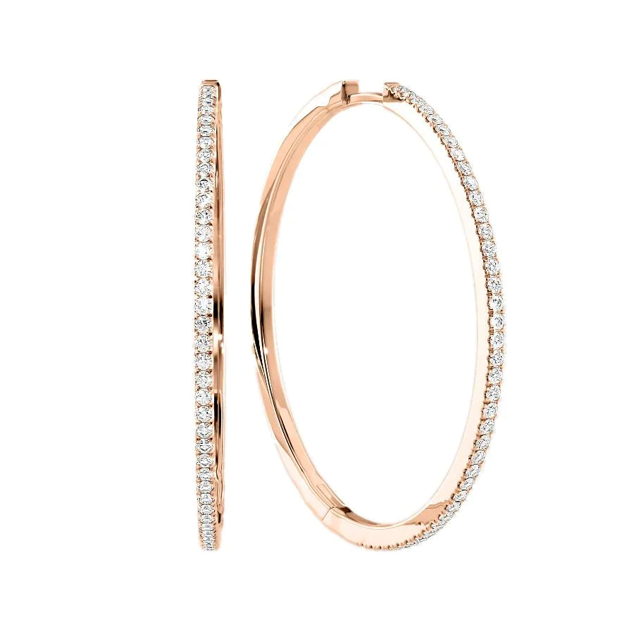 Pave Hoop Earrings