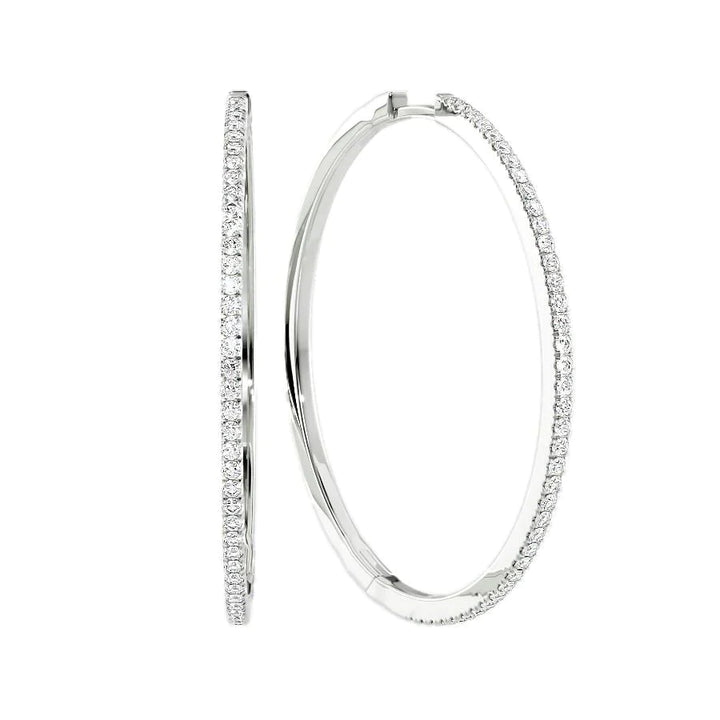 Pave Hoop Earrings