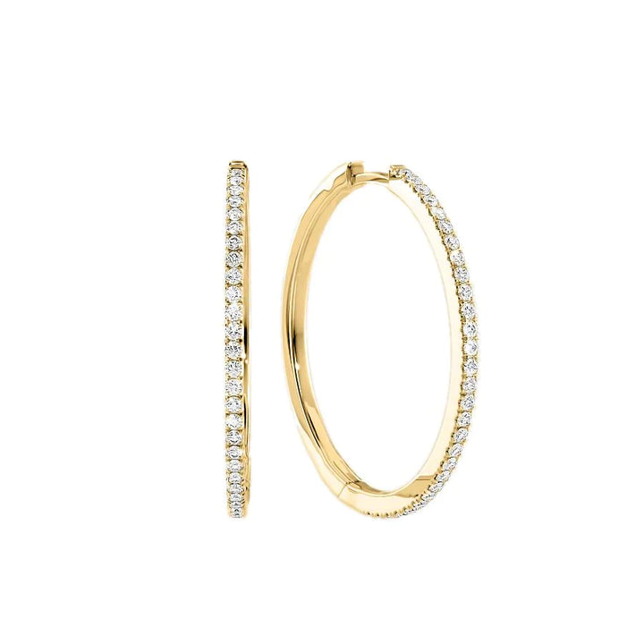 Pave Hoop Earrings