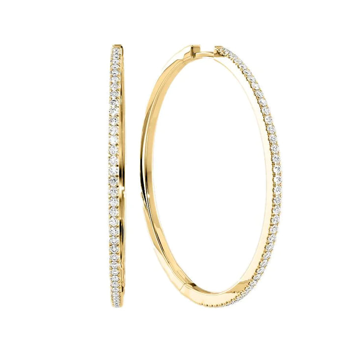 Pave Hoop Earrings