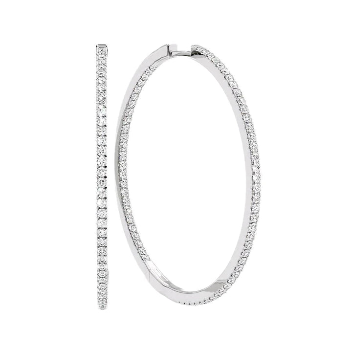 Inside Out Pave Hoops Earrings