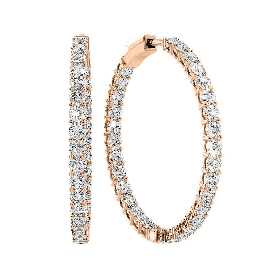 Eternity Pave Hoops Earrings