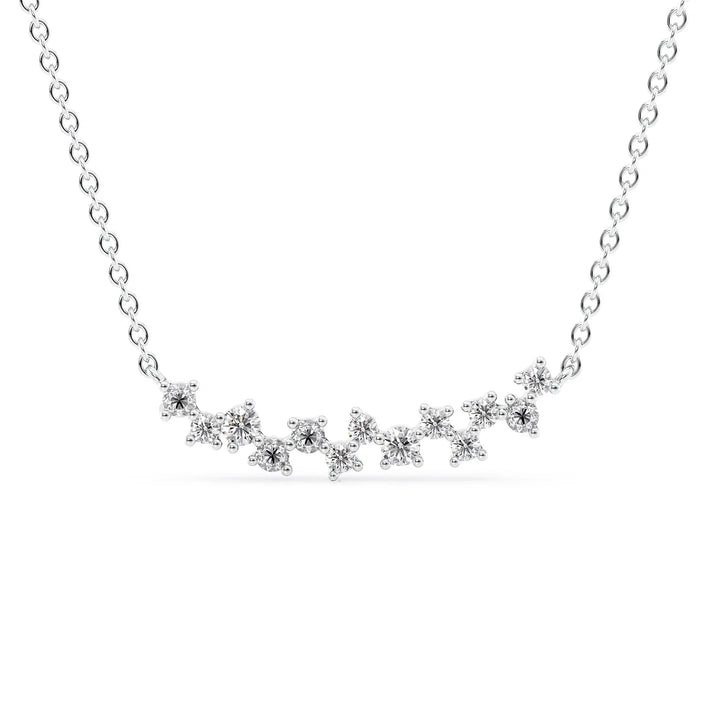 Petite Curved Cluster Necklace