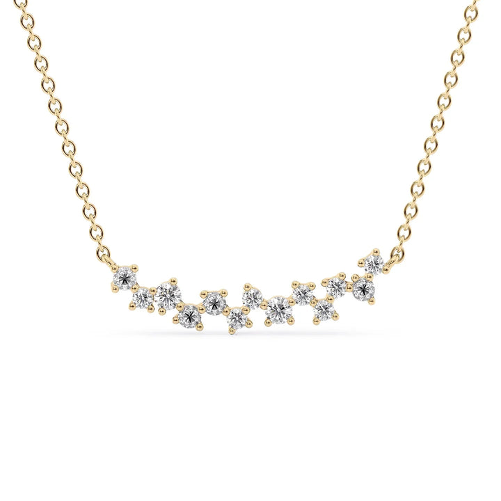 Petite Curved Cluster Necklace