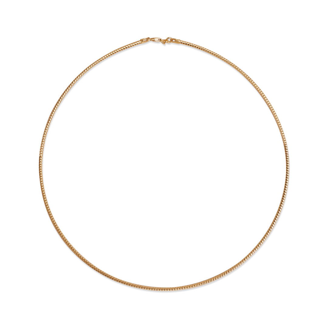 18K Yellow Gold Omega Chain Necklace 