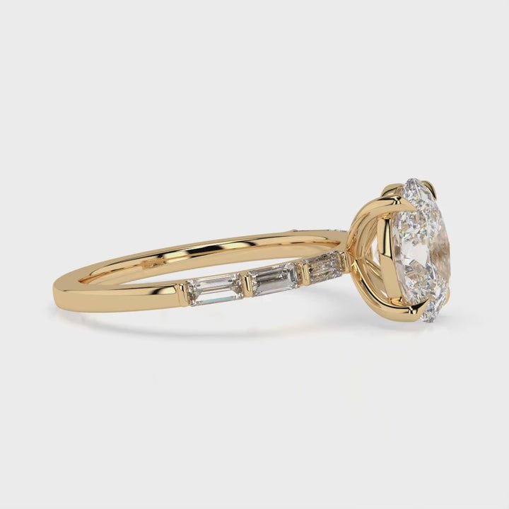 Baguette Band Engagement Ring